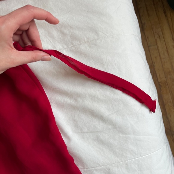 VINTAGE Secret Treasures lace flowy midi red robe - Picture 14 of 16